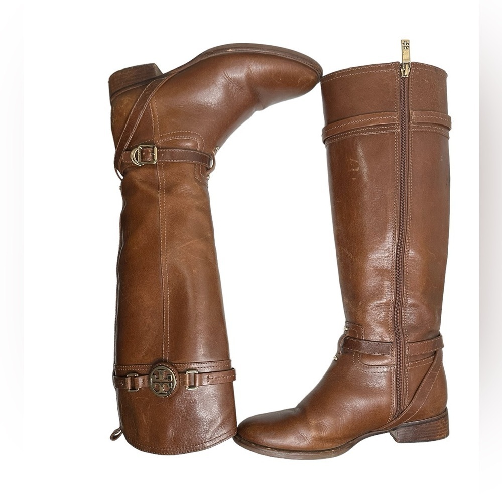 Tory burch riding boots 8 Brown